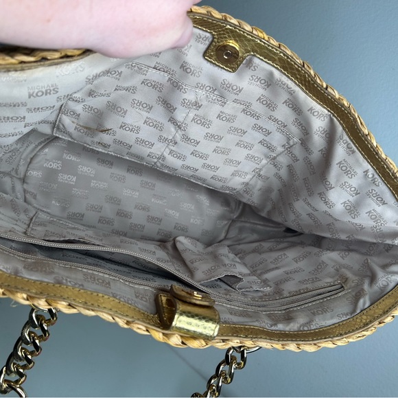 Michael Kors Basket Weave Purse - Picture 4 of 11